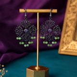 Black Theme Earring (purple)