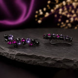 Reverse Earring ( Black x Purple )