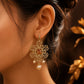 Black Theme Earring ( Orange )