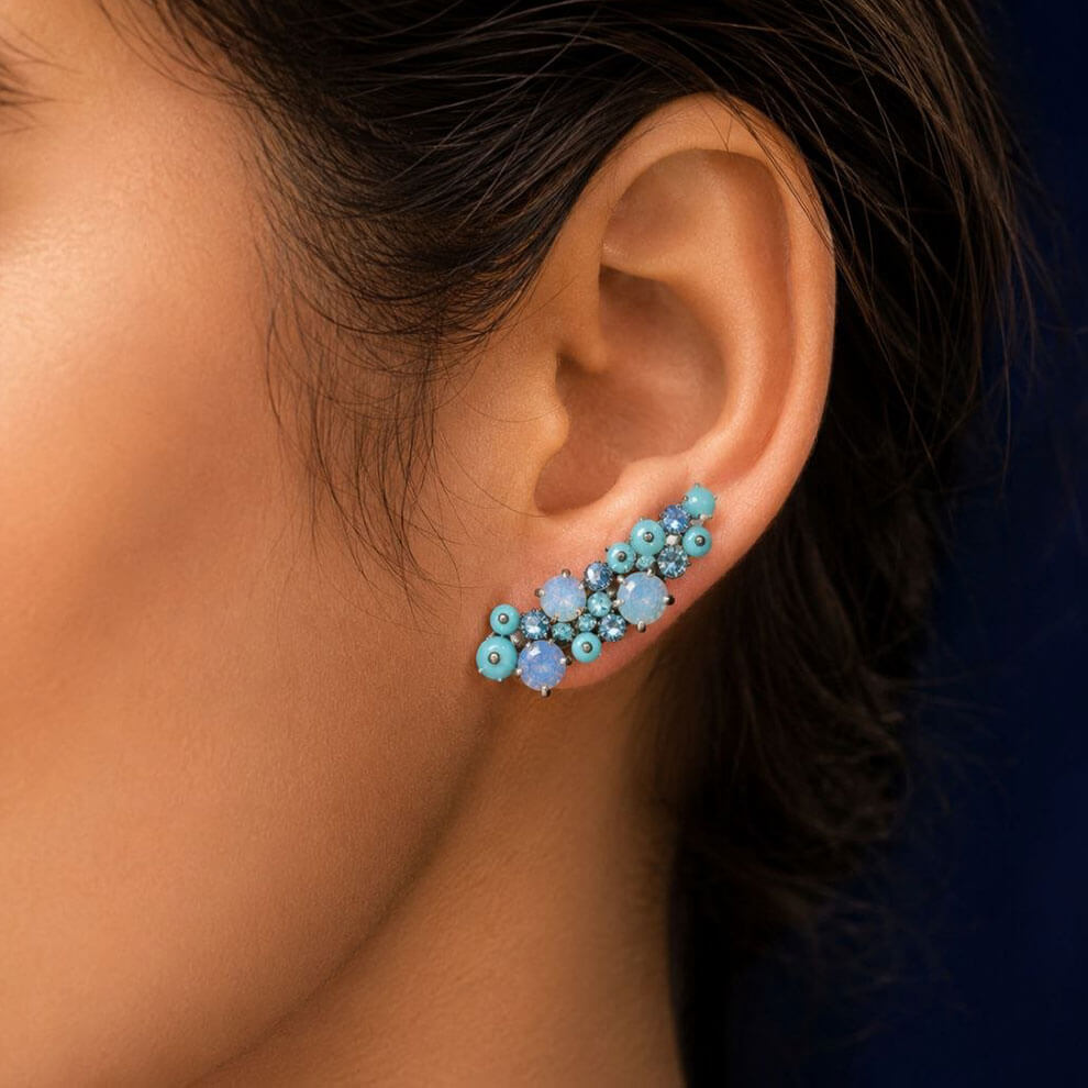 Reverse Earring ( Turquoise )
