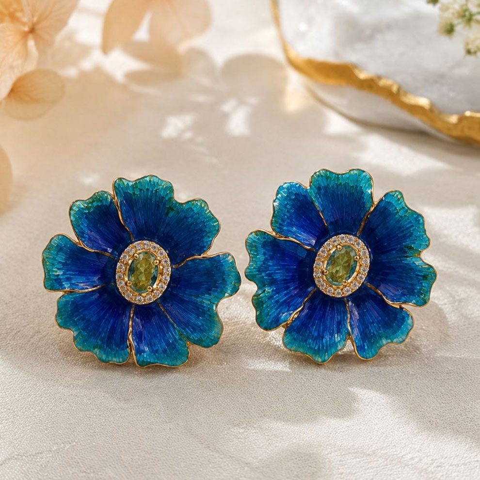 Big Flower (  Navy Blue )