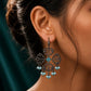 Black Theme Earring ( Sky Blue )