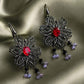 Black Theme Earring ( Red )
