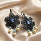 Black Theme Earring ( Blue )