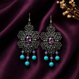 Black Theme Earring ( Purple )
