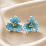 3 Petal Earring ( Light Blue )