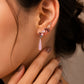 Reverse Earring ( Pink Drop )