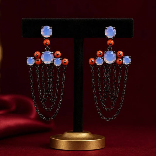 Chain Drop ( Coral Orange )