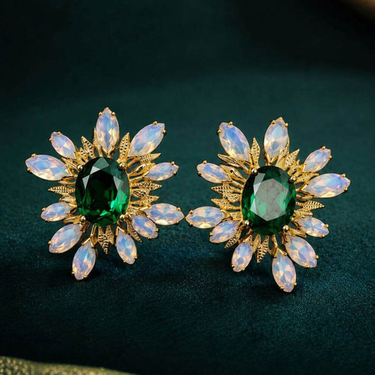 Sunflower Earring ( Sky Blue )
