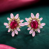 Sunflower Earring ( Pink )