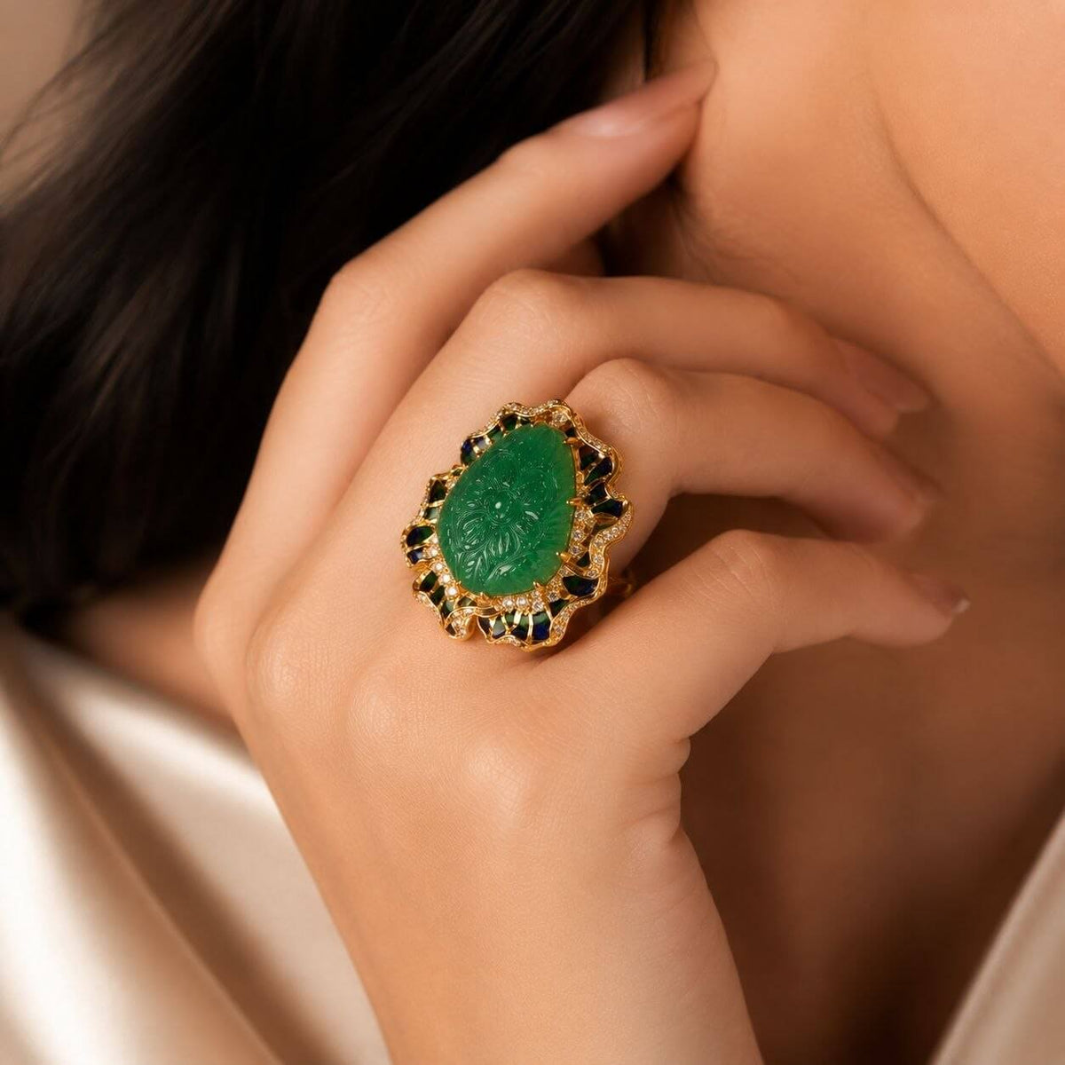 Big Emerald Ring
